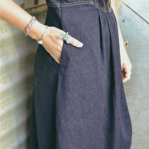 Stylish Dark Blue Denim Dress - Picture 8 of 16